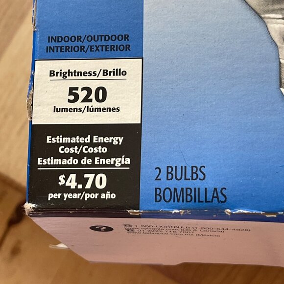 Sylvania Double Life Halogen Spot Light Bulb 2 Pack Open Box 45W Indoor Outdoor - Picture 11 of 11